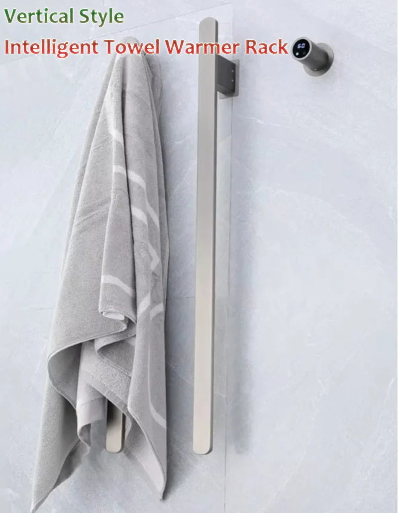 ใหม่สไตล์แนวตั้งอัจฉริยะห้องน้ําอุ่นผ้าเช็ดตัวอุ่นRack 304 สแตนเลสสตีลผ้าเช็ดตัวDrying Rack 110V/220V 1