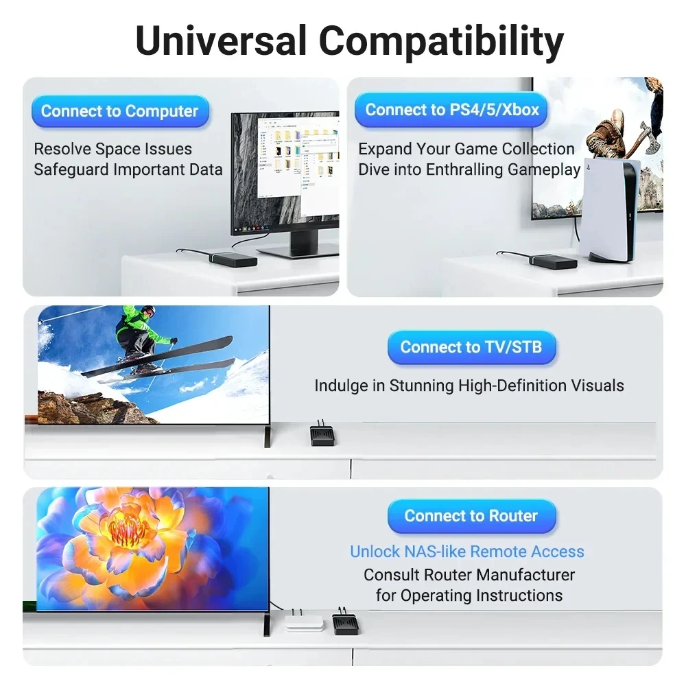 ACASIS HDD 케이스 2.5/3.5인치 하드 드라이버 인클로저 어댑터 24TB 용량 USB 3.0 - 2.5'' 3.5'' HDD/SDD용 SATA HDD/SSD 케이스 ?