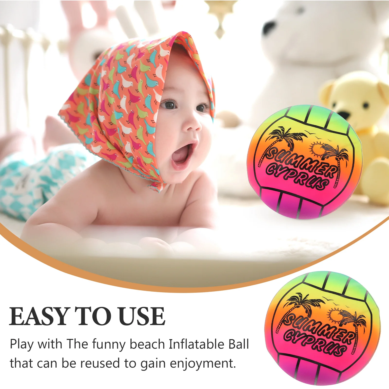 Thickened Rainbow Pvc Volleyball Children's Inflatable Toy Indoor and Outdoor Sports Equipment Beach Balls Large