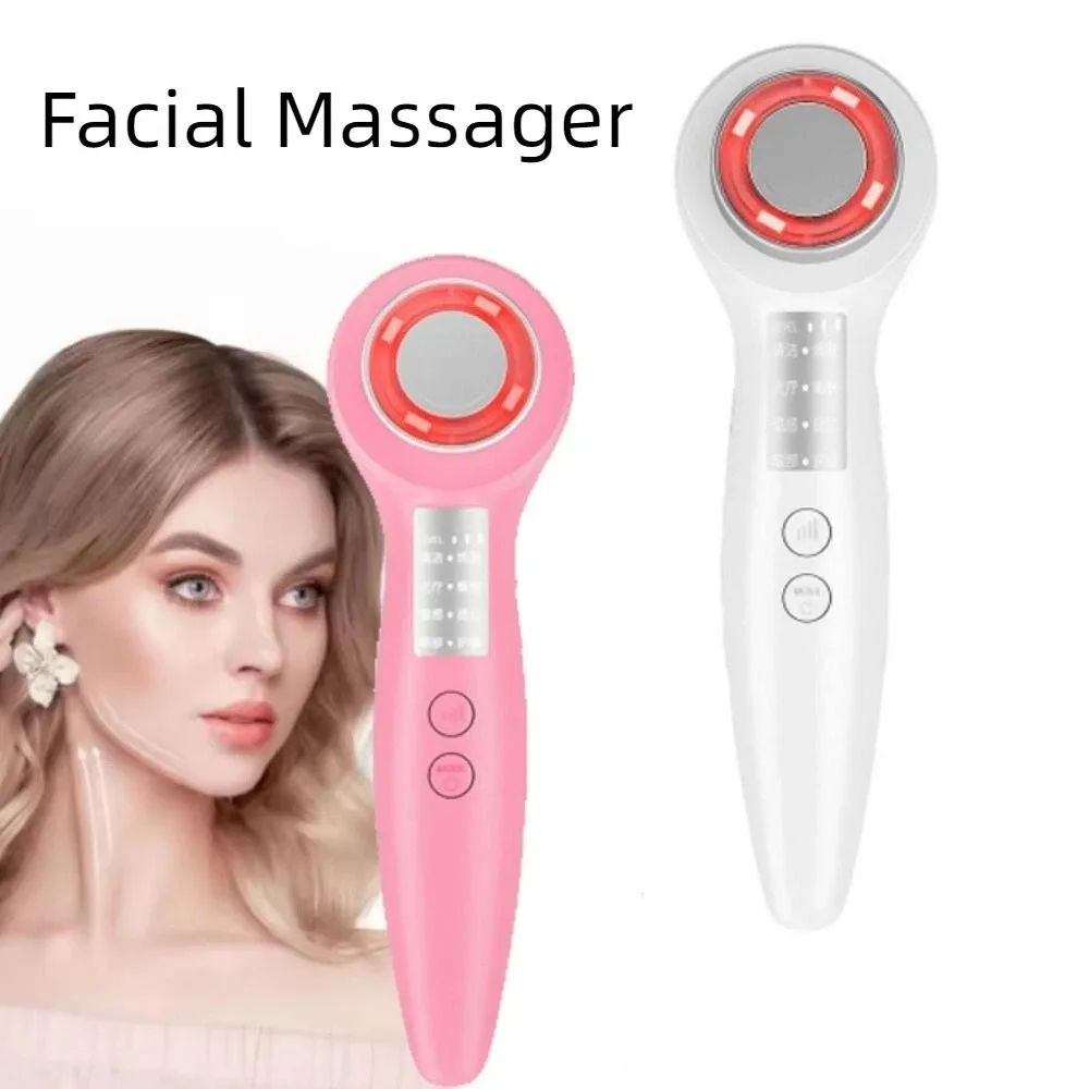 Multifunctional 2 in 1 Facial Massager LED Hand Held Face Beauty Device Rechargeable Facial Lifting Massager Face Spa