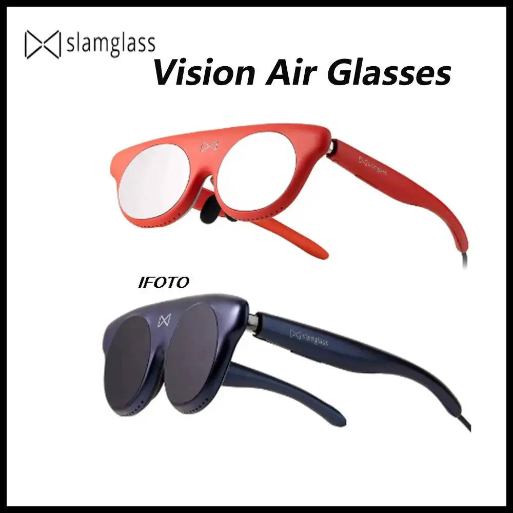 

Смарт-очки Slamglass Vision Air MR, угол обзора 50 °, угол обзора 183 дюйма, большой экран X, Full RGB-очки для домашнего кинотеатра