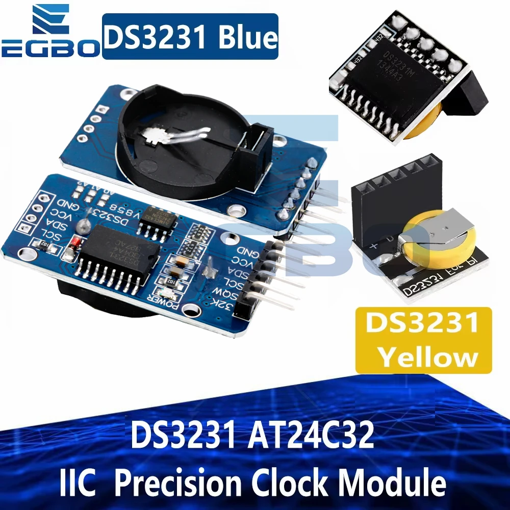 1~10PCS EGBO DS3231 AT24C32 IIC Precision Clock Module DS3231SN Memory ...