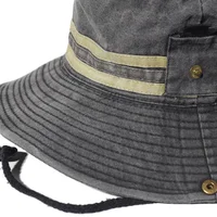 Fishing Hiking Sun Hat Men Women Boonie Hat Wide Brim Bucket Hat Outdoor Safari Summer Cap Cotton Bucket Hat 6