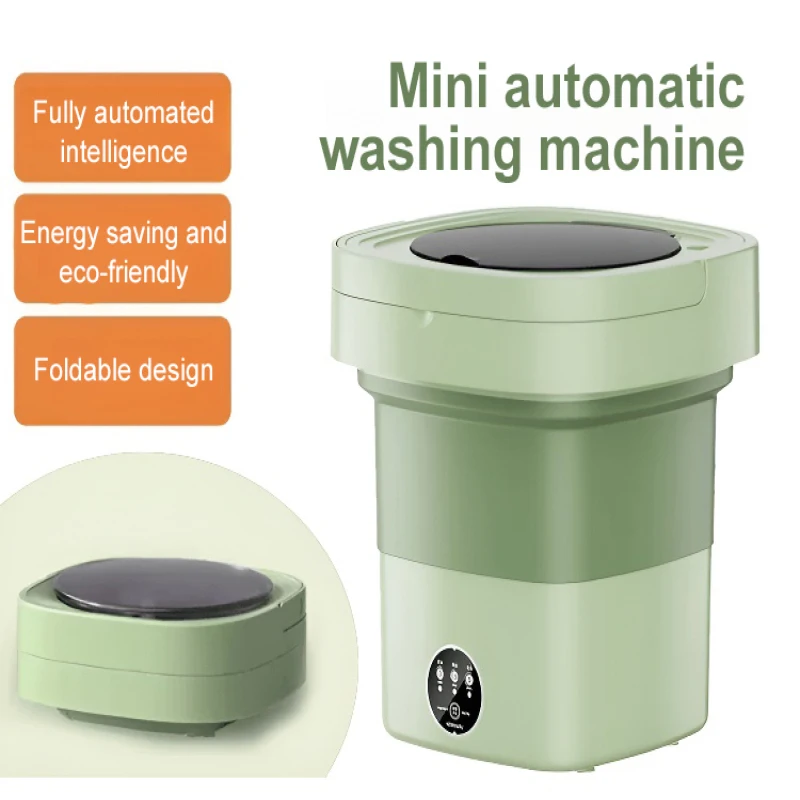 Home Fully Automatic Mini Washing Machine Portable Folding Travel Underwear Socks Washing Machine - Image 3