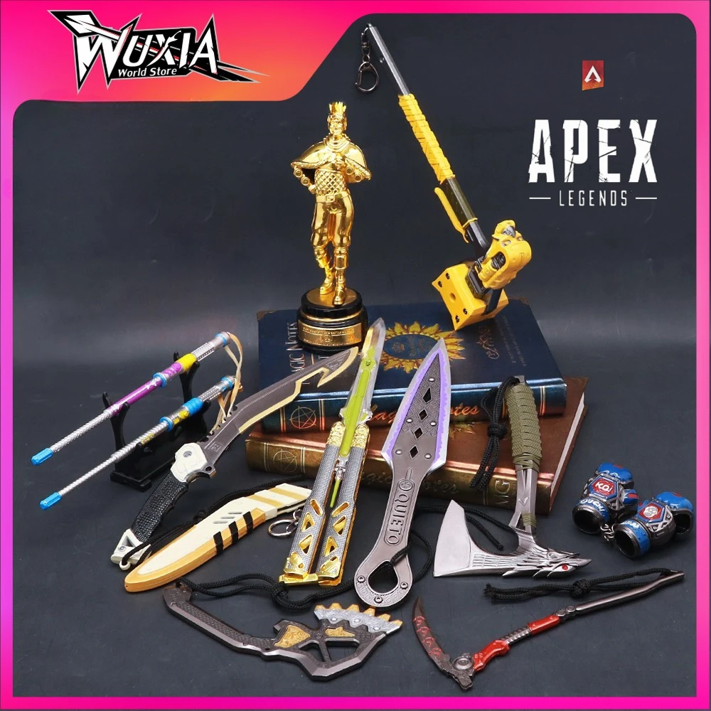 

27style Apex Legends Heirloom Octane Butterfly Knife Ash Sword Game Keychain Weapon Model Peripheral Toy For boy Christmas Gift