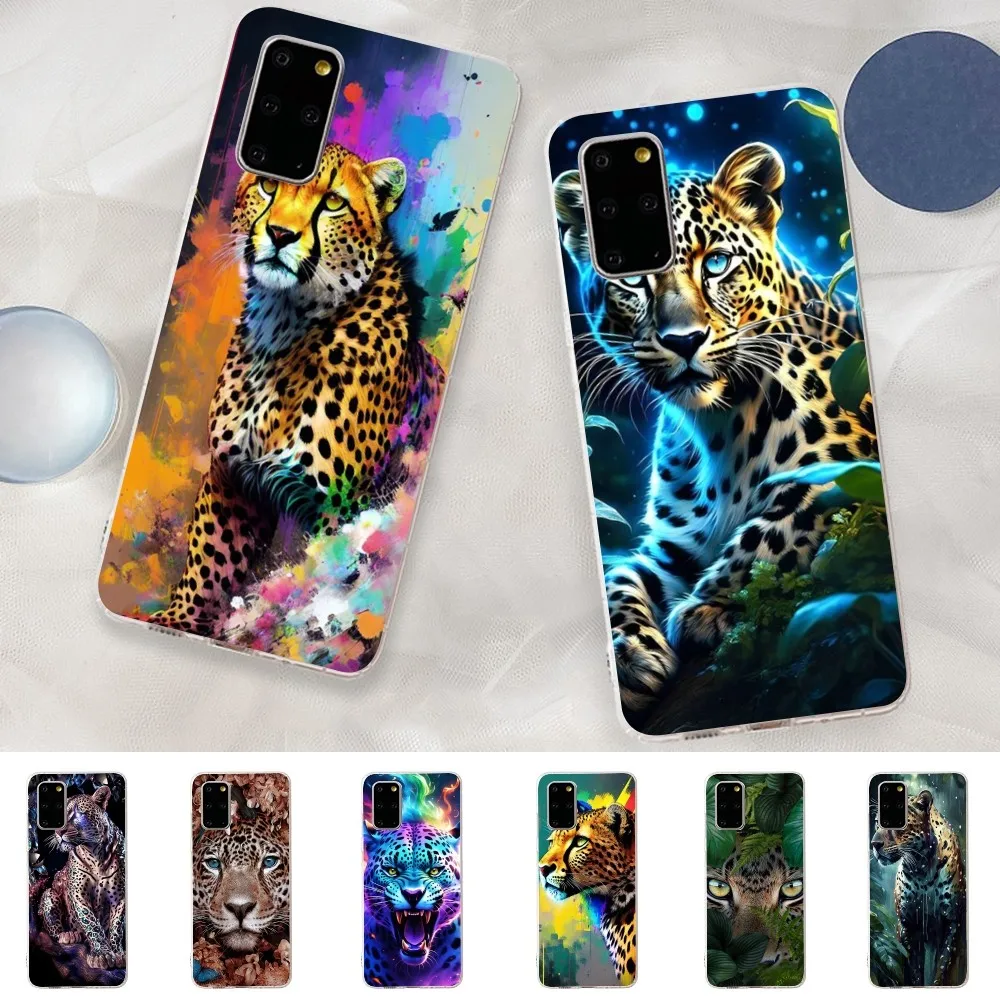 

Leopard Painting Phone Case for Samsung S21 A10 for Redmi Note 7 9 for Huawei P30Pro Honor 8X 10i Cover