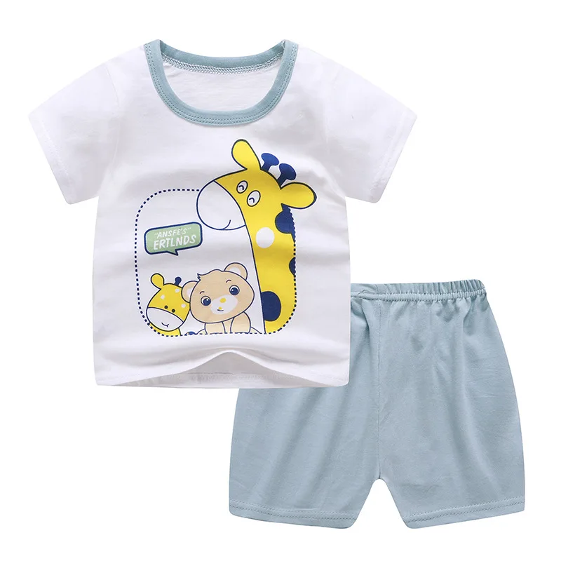 2022 Brand New Cotton Baby Sets Leisure Sports Boy T-shirt +Shorts Sets Toddler Clothing Baby Boys Girls Clothes baby's complete set of clothing Baby Clothing Set