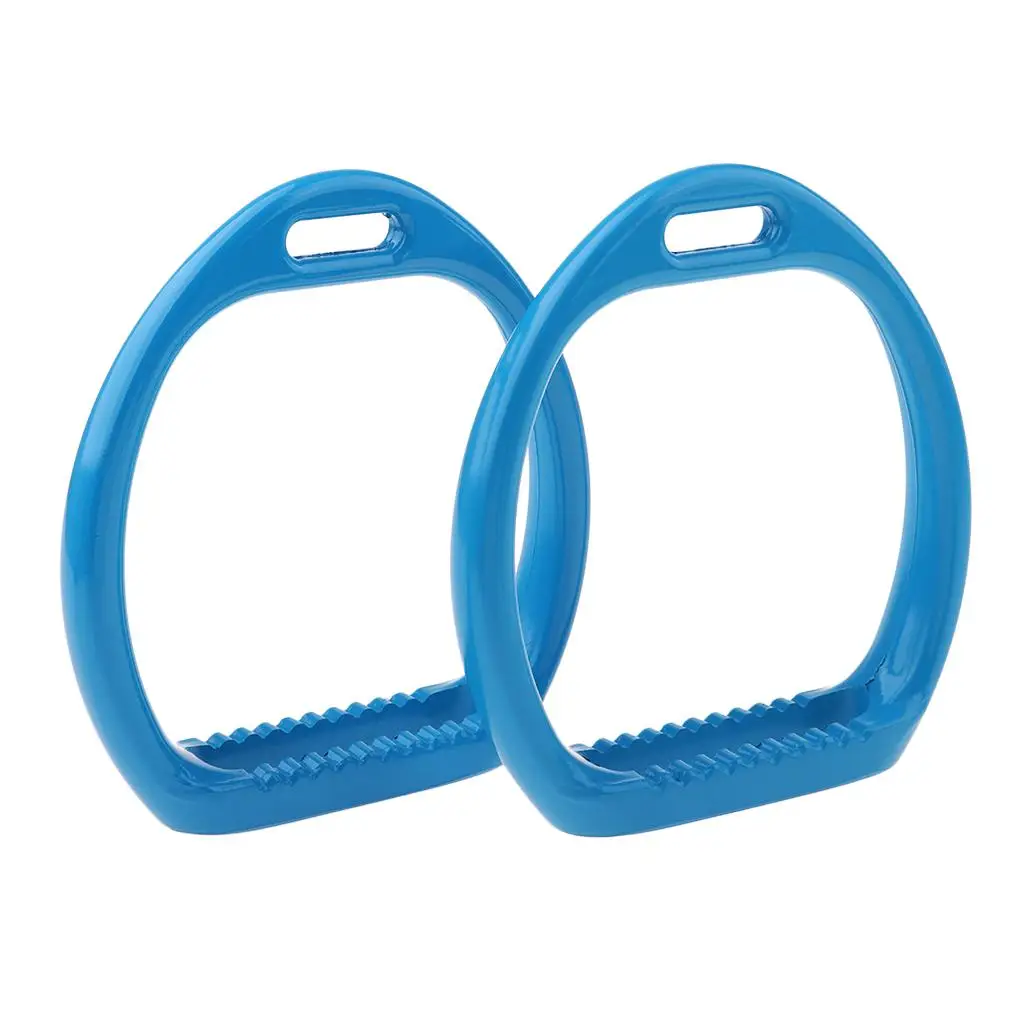 Horse Riding Lightweight Aluminum Saddle Stirrups Pad for Western  Sports 3