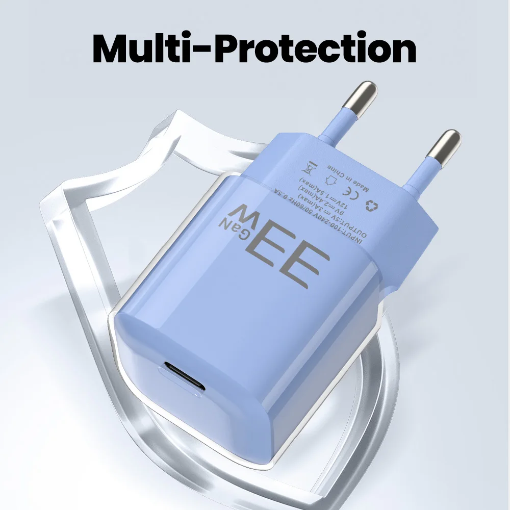 Compact PD33W Fast Charging USB-C Charger Adapter