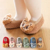 24 Autumn Winter Cartoon Baby Prewalker Socks Antiskid Children Indoor Slipper Socks Soft-soled Infant Cute First Walkers Shoes 2