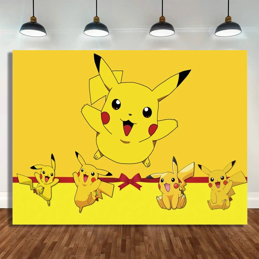 Nieuwe Pokemon Verjaardag Decoratie Pikachu Ballon Feestartikelen Wegwerp Servies Tafelkleed Rietjes Cup Plates Baby Shower Speelgoed