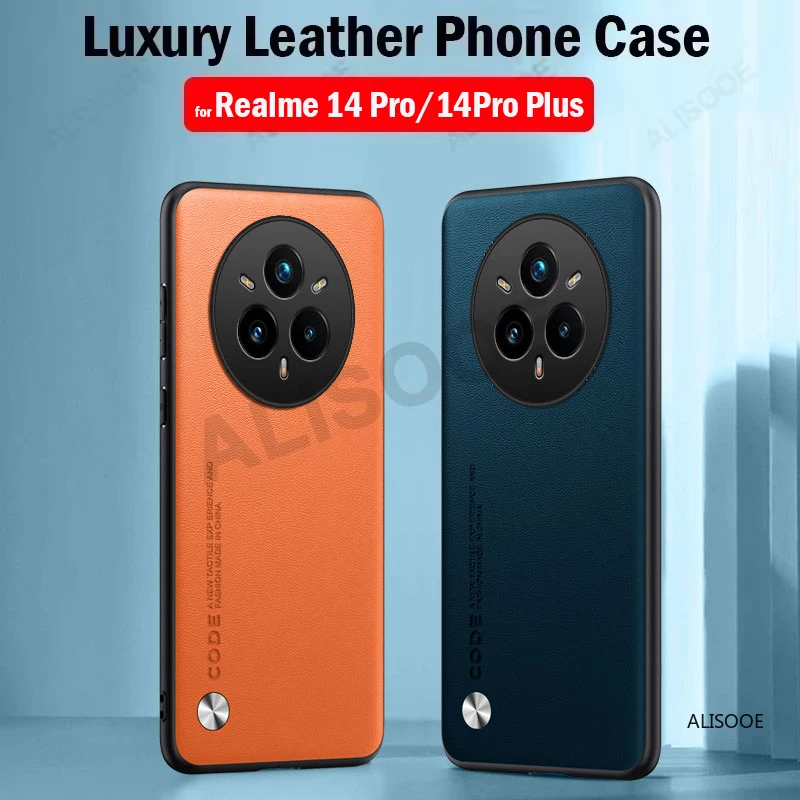 Luxury Plain Leather Protective Phone Case - Premium Cover
