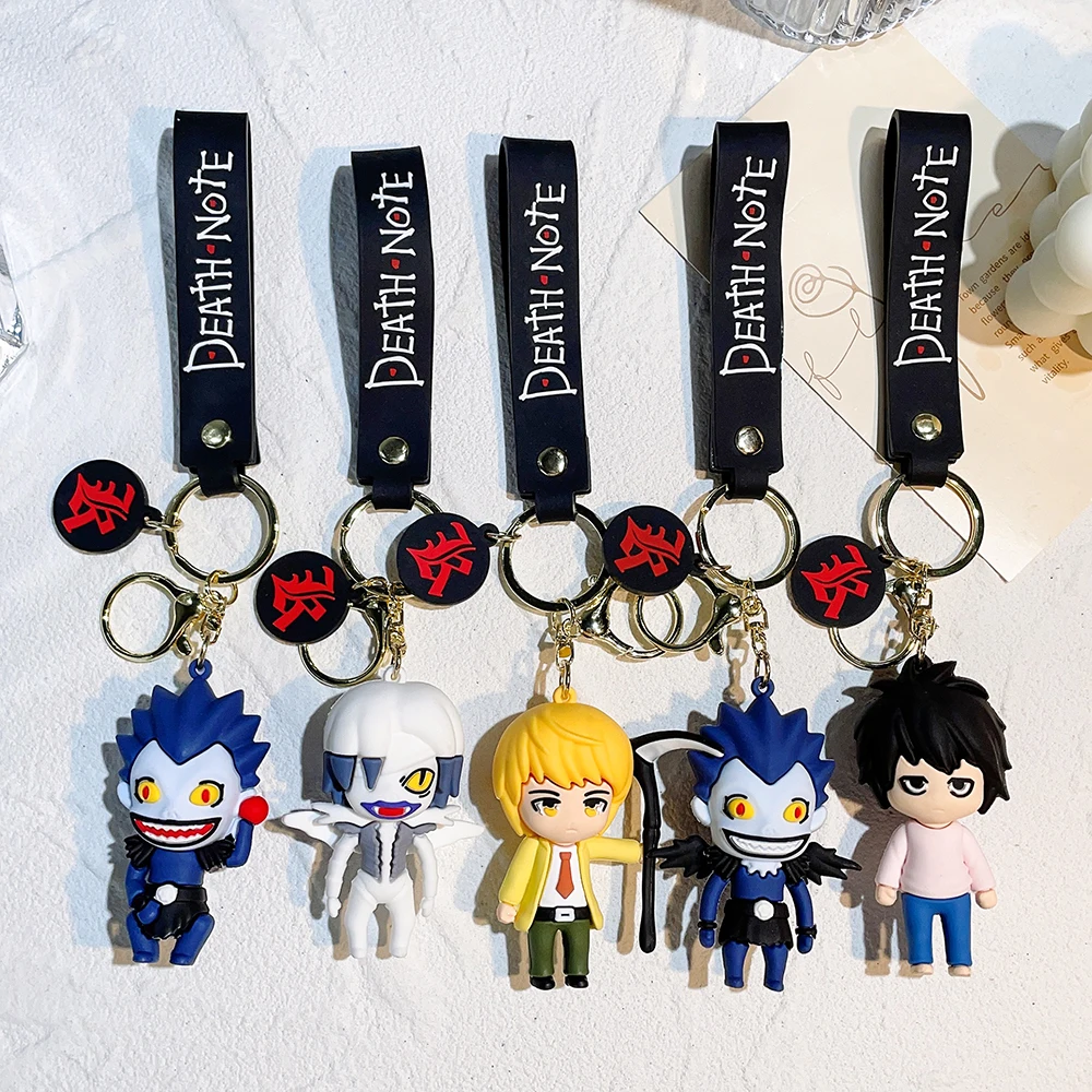 DEATH NOTE　チェーンストラップ Death Note Keychain Anime L Ryuuku Ryuk Lanyard Key Rings 3D Doll