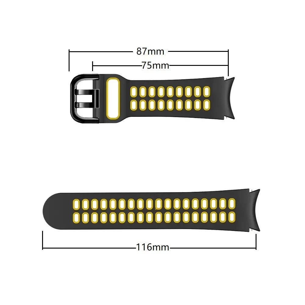 Two-Tone No Gap Silicone Watch Strap - Premium Design