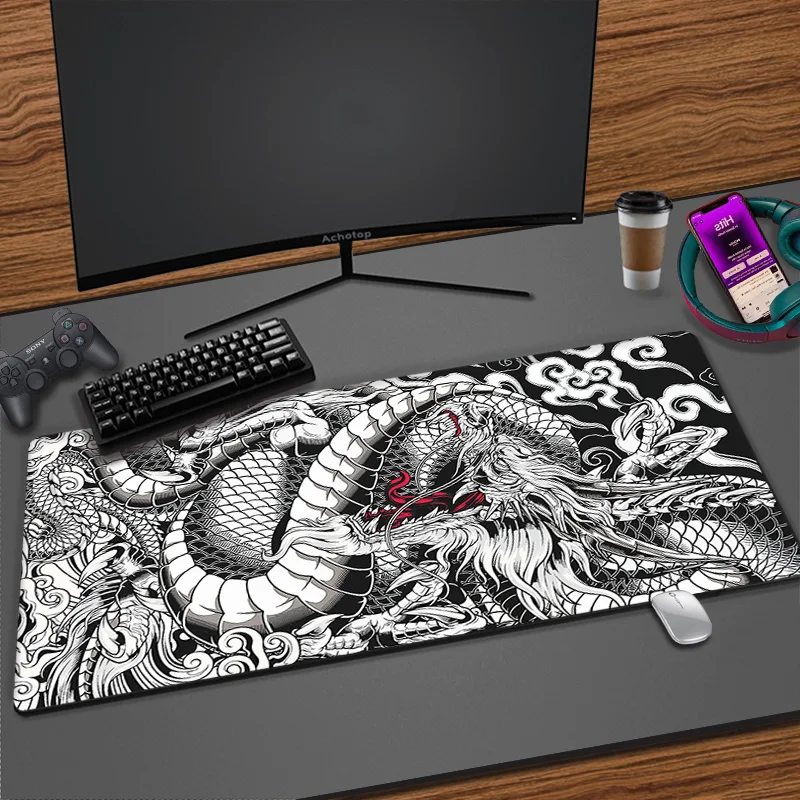 

Mouse Pad Large Dragon Computer Mousepad Company Big Desk Carpet Chinese Style Gamer Mousepads Grande XXL 100x50 Mouse Mat 90x40