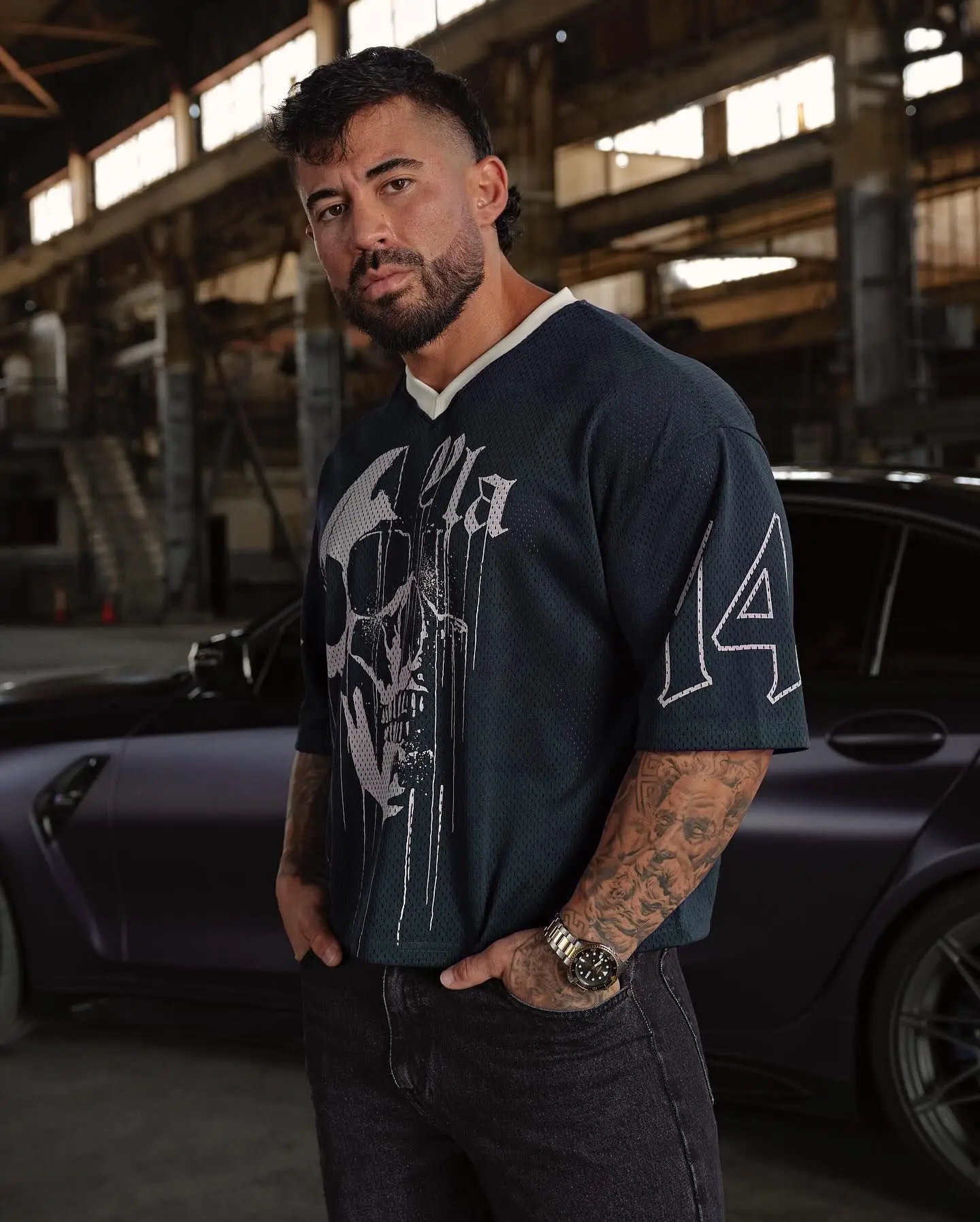 T-shirts Men Summer New Sports Men T-shirts Leisure V Neck Fashion Loose And Comfortable Clothing Gym Running Shirts man - 4