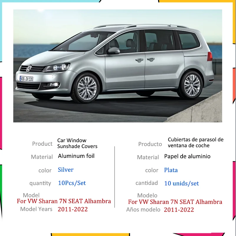 Für Volkswagen Sharan 7n VW Sitz Alhambra 2011 ~ 2022 Aut ofens ter  Windschutz scheibe Sonnenschirme Reflektor Sonnenschutz Sonnenblende  Zubehör - AliExpress