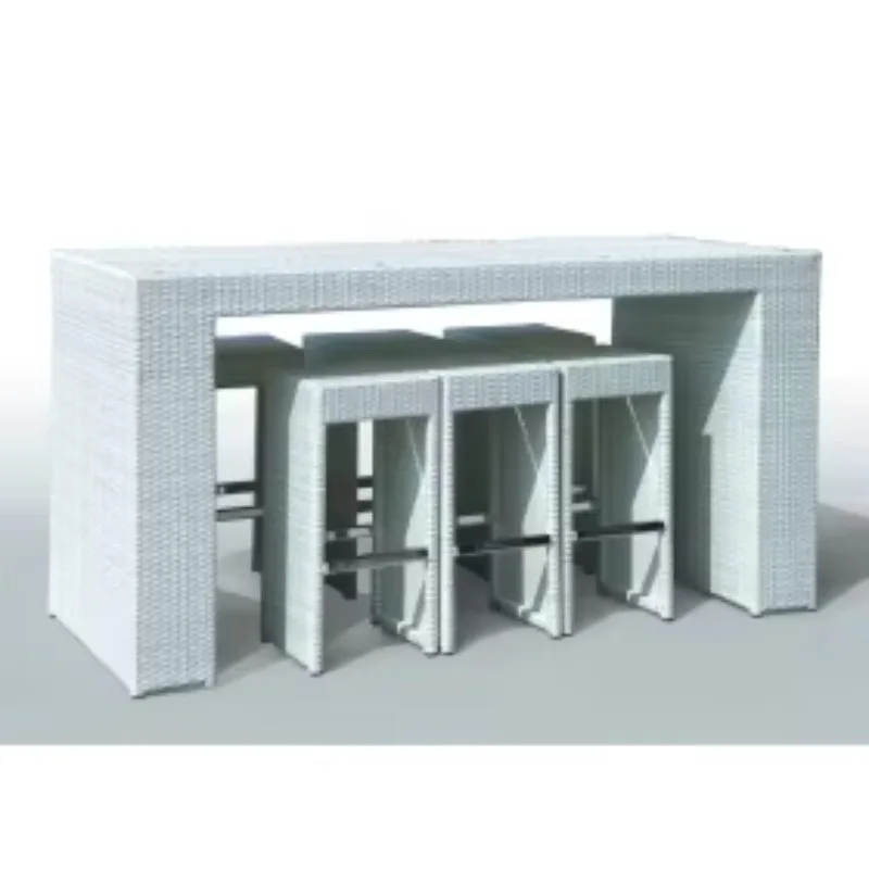 Rattan furniture outdoor high bar tables and chairs