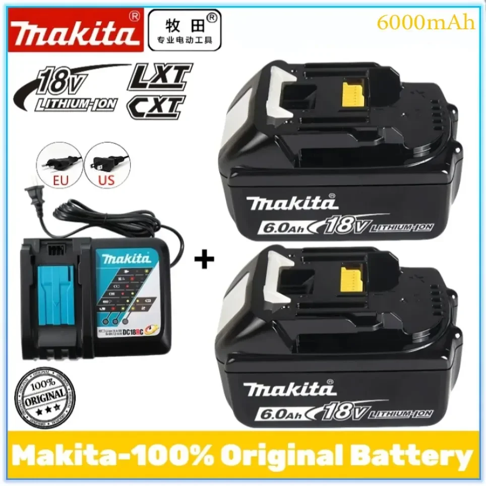 

Original Makita 18V 6000mAh Lithium Rechargeable Battery 18V 6.0Ah Drill Replacement Batteries BL1860 BL1830 BL1850 BL1860B