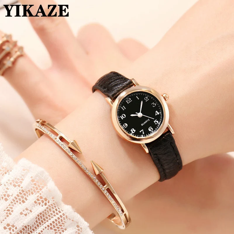 

Women Watches Vintage Small Dial Women's Watch PU Leather Strap Fashion Bracelet Quartz Wristwatch Clock for Ladies Girls Woman
