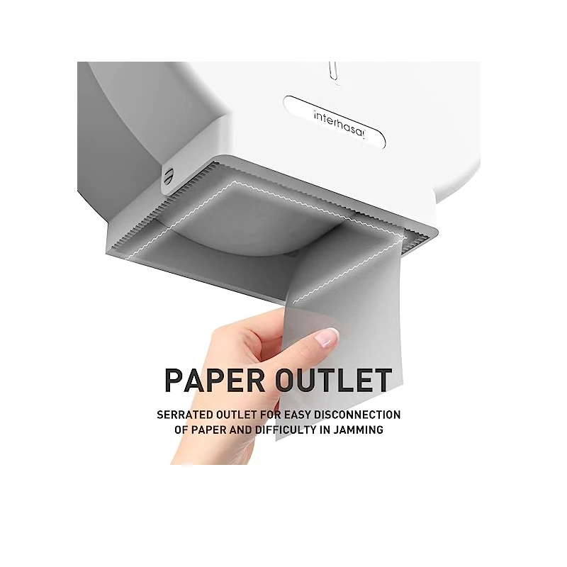 interhasa! Roll Paper Towel Dispenser Tissue Dispenser High Capacity Toilet Paper Holder with Shelf for Bathroom Commercial