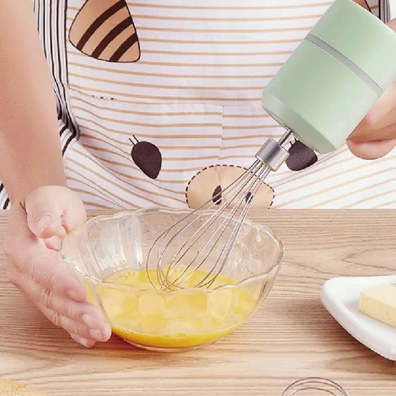 

20W Electric Whisk Home Multifunction Cordless Cream Automatic Whisk Cake Baking 3 Gear Handheld Charging Blending Machine
