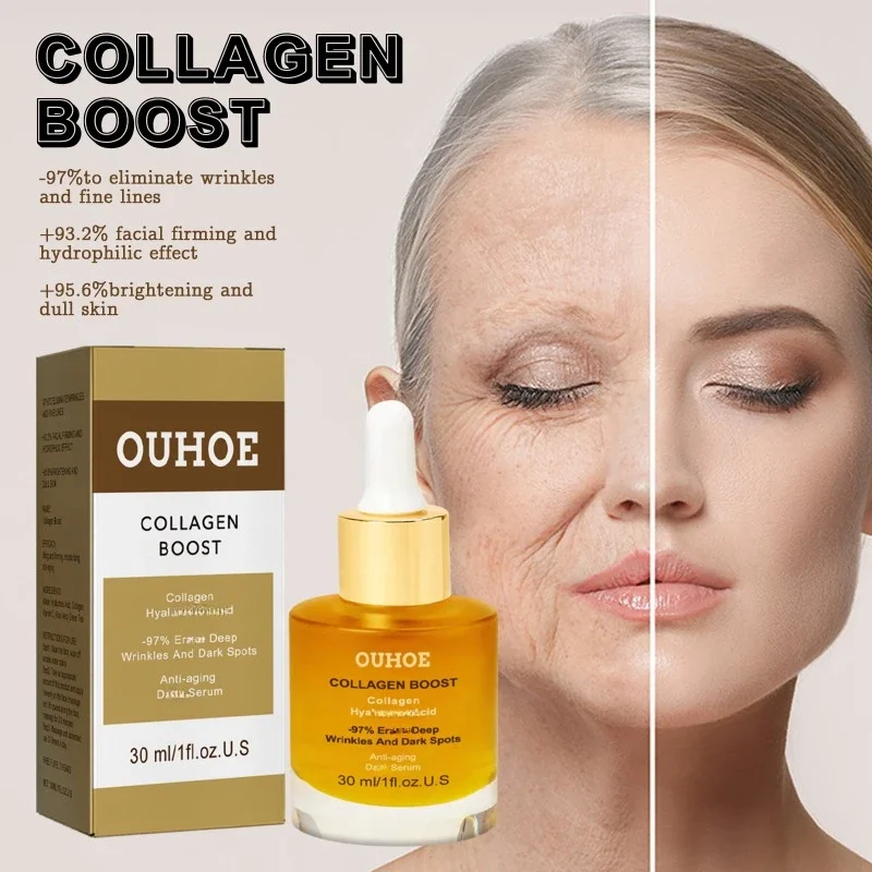 

Collagen remove wrinkle essence Moisturizing Firming skin Anti aging Fade spots fine lines Whitening Brighten Facial Skin Serum