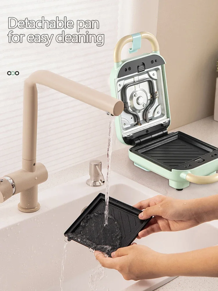 Electric 2 in 1 Waffle Maker Household Toaster Donut Baking Multifunction Breakfast Machine Non-stick 6