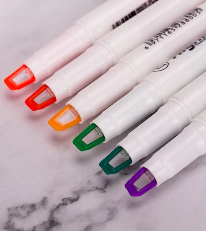 6pcs Windowable Highlighter Crystal Tip Macaron Student Learning Gift Set Markers highlighter pen marker pen highlighter marker
