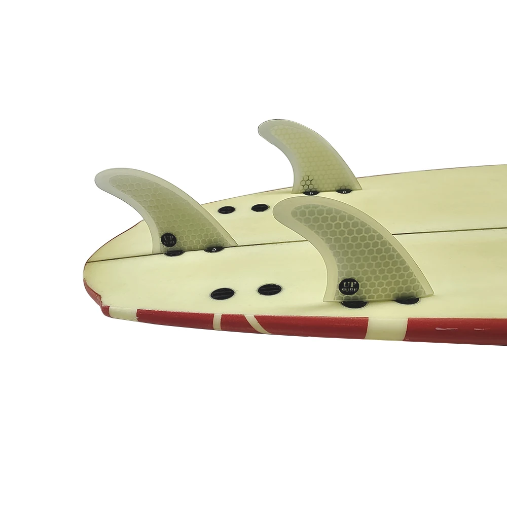 UPSURF FCS FINS M Honeycomb Fiber Surfboard Fins Double Tabs 1 Base Surf Fin High Porformance Surfing Fin Quilhas