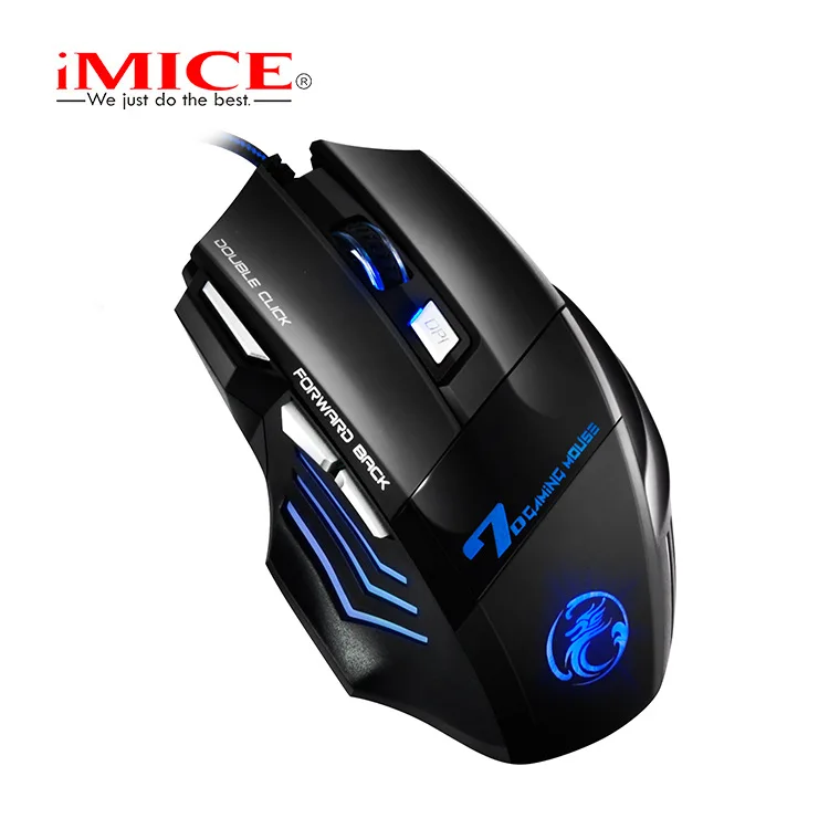 Ergonomic Anti-Slip Optical Gaming Mouse with Adjustable DPI and Colorful Illumination