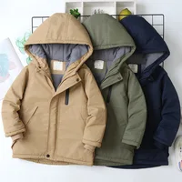 OLEKID Autumn Winter Children Jacket For Boys Hooded Plus Velvet Thicken Warm Teenage Boy Outerwear Coat 4-14 Year Kids Parka 1