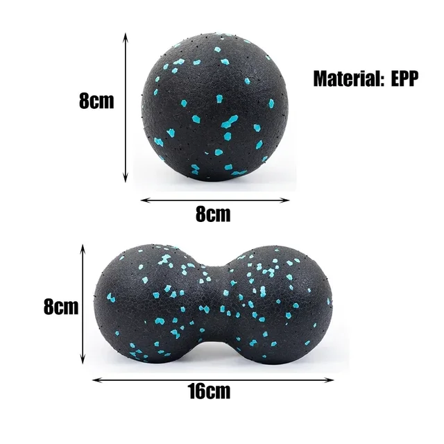 EPP 8cm Peanut Balls Body Massage Fascia Ball High Density Muscle Relaxation Lacrosse Fitness Yoga Myofascia Ball Relieve Pain 6