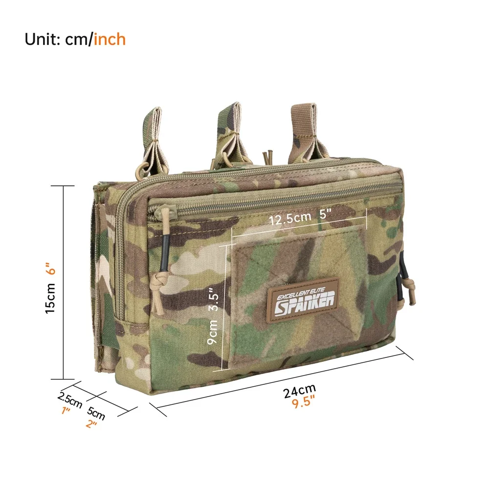 Tactical Molle Pouch with Triple Magazine Pouch Open-Top Mag Pouches Universal Cartridge Holder Accessories Bag 2