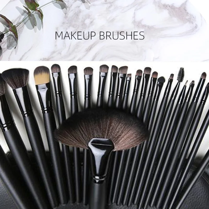 Makeup Brushes 24 Pcs Female Makeup Sets Cosmetics Lip Brush Eye Shadow Brush Makeup Tools