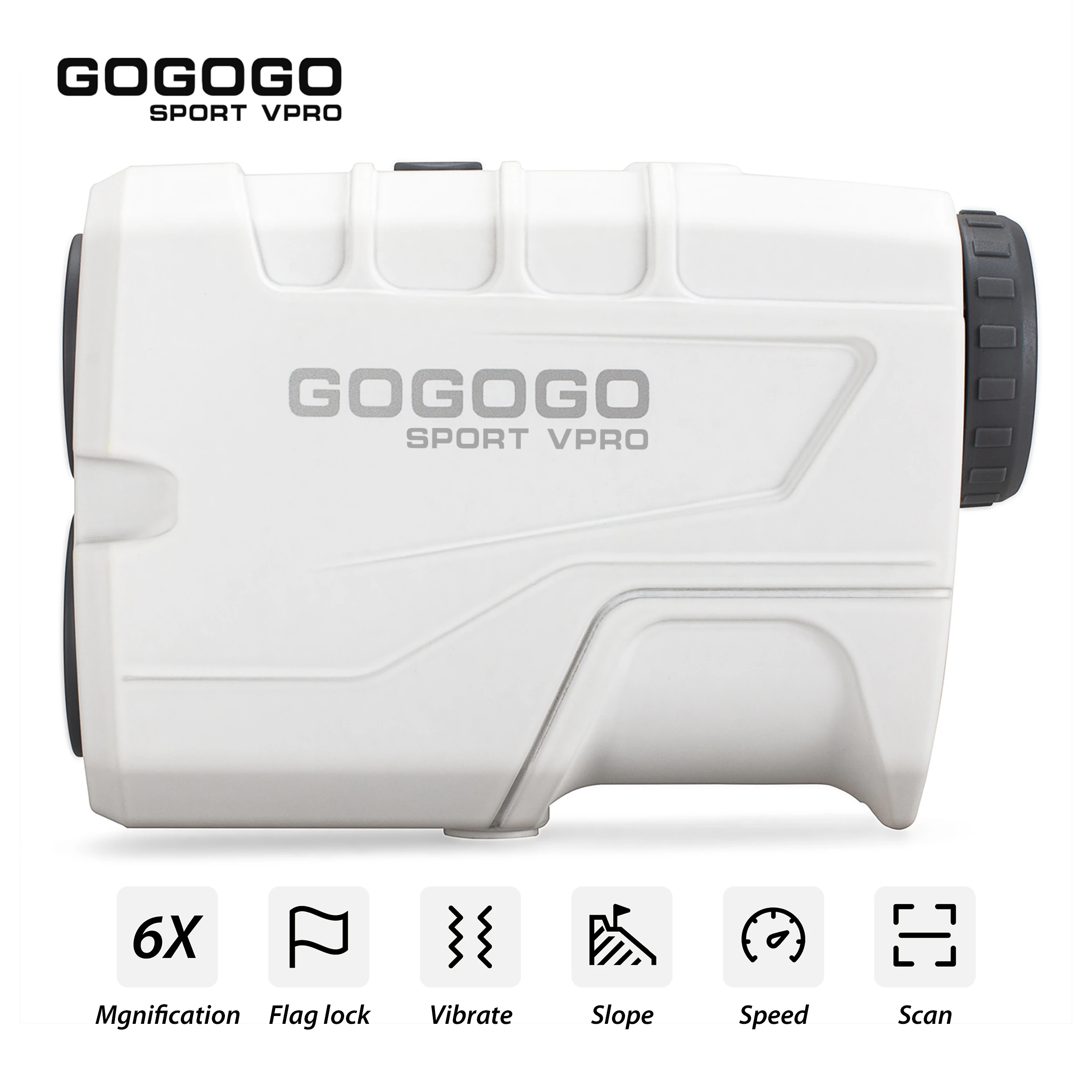 Gogogo Sport Vpro Golf Rangefinder 6x Telescope Rechargeable Range