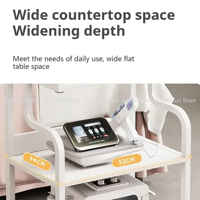 Tattoo Cart Iron Trolley Shopping Stainless Steel Lash Pedicure Wood Furniture Salon Transparent Small Spa Makeup Dressing Table multi layer storage trolley tattoo workstation desk