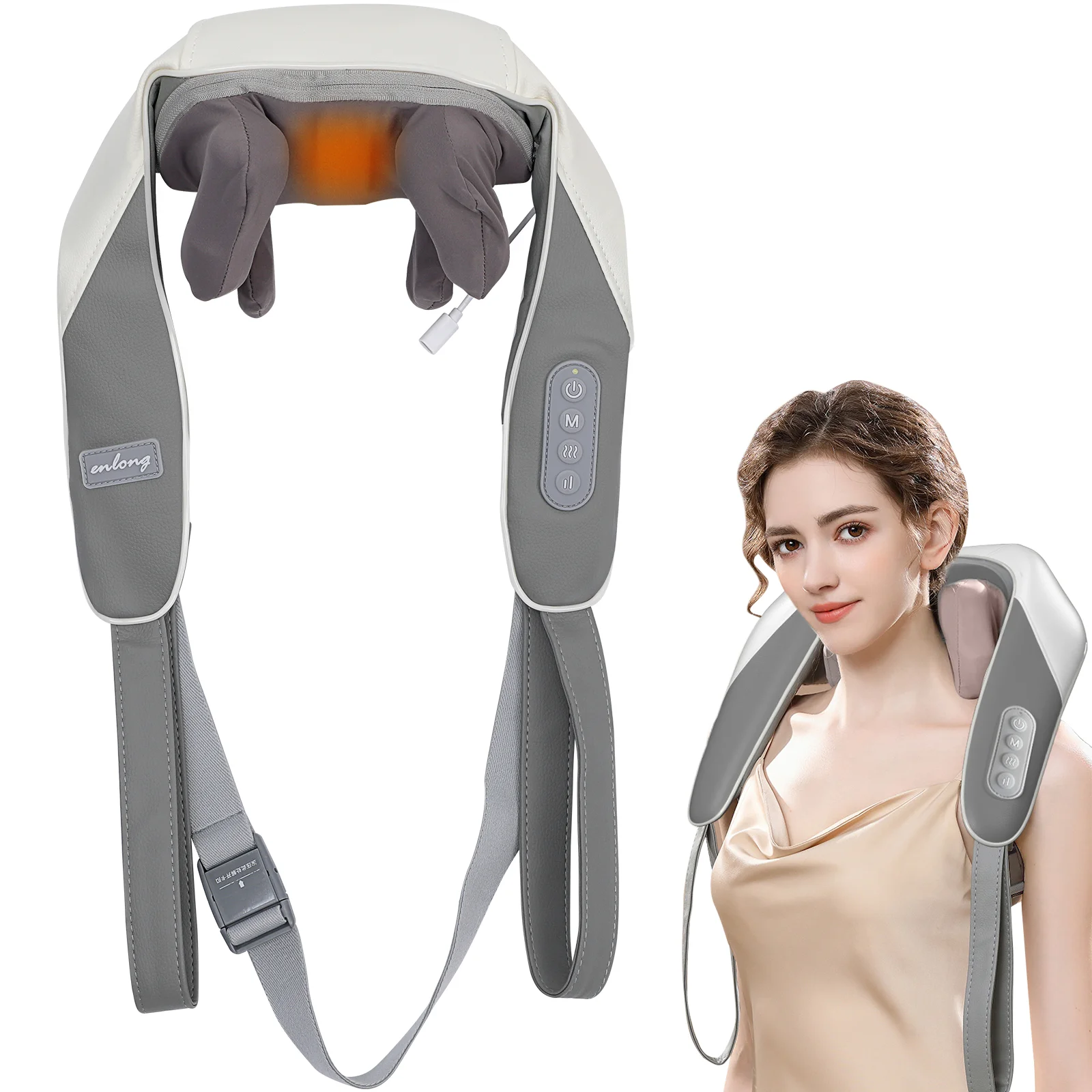 

New Smart Cervical Spine Intelligent Neck Massager with Heat Electric Massagers Pillow Pu and Back