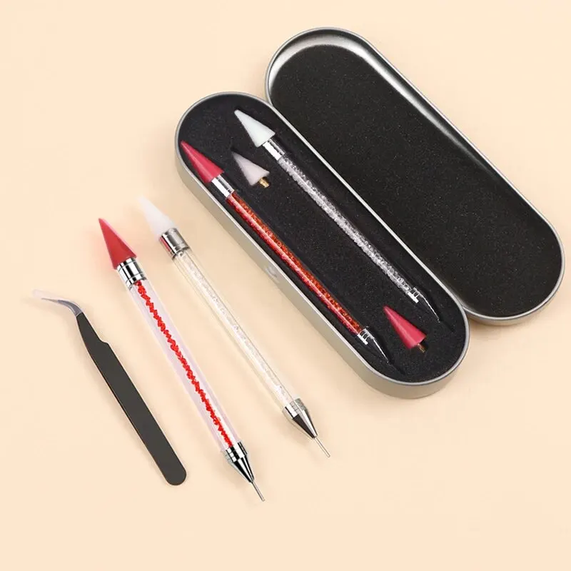Box Set Multifunctional Detachable Wax Head Nail Rhinestone Dotting Pen Crystal Pickup Painting Nail Art Decoration Tools nail art pen nail art picking tools rhinestone picker pen nail art tools rhinestone picking tool