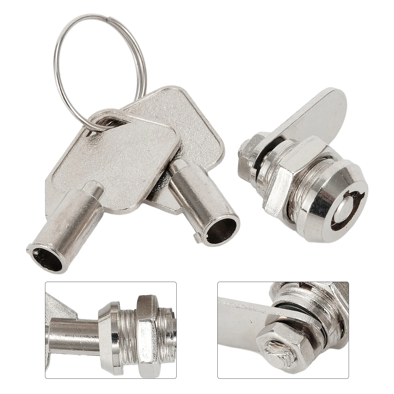 

1/2Pcs Cabinet Mailbox Drawer RV Door Lock With 2/4Pcs Keys Zinc Alloy Cylindrical Cam 12mm Mechanical Lock Furniture Hardware
