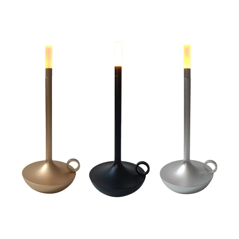 

1800Mah Rechargeable LED Table Lamp For Bedroom Restaurant Decoration Light Gold