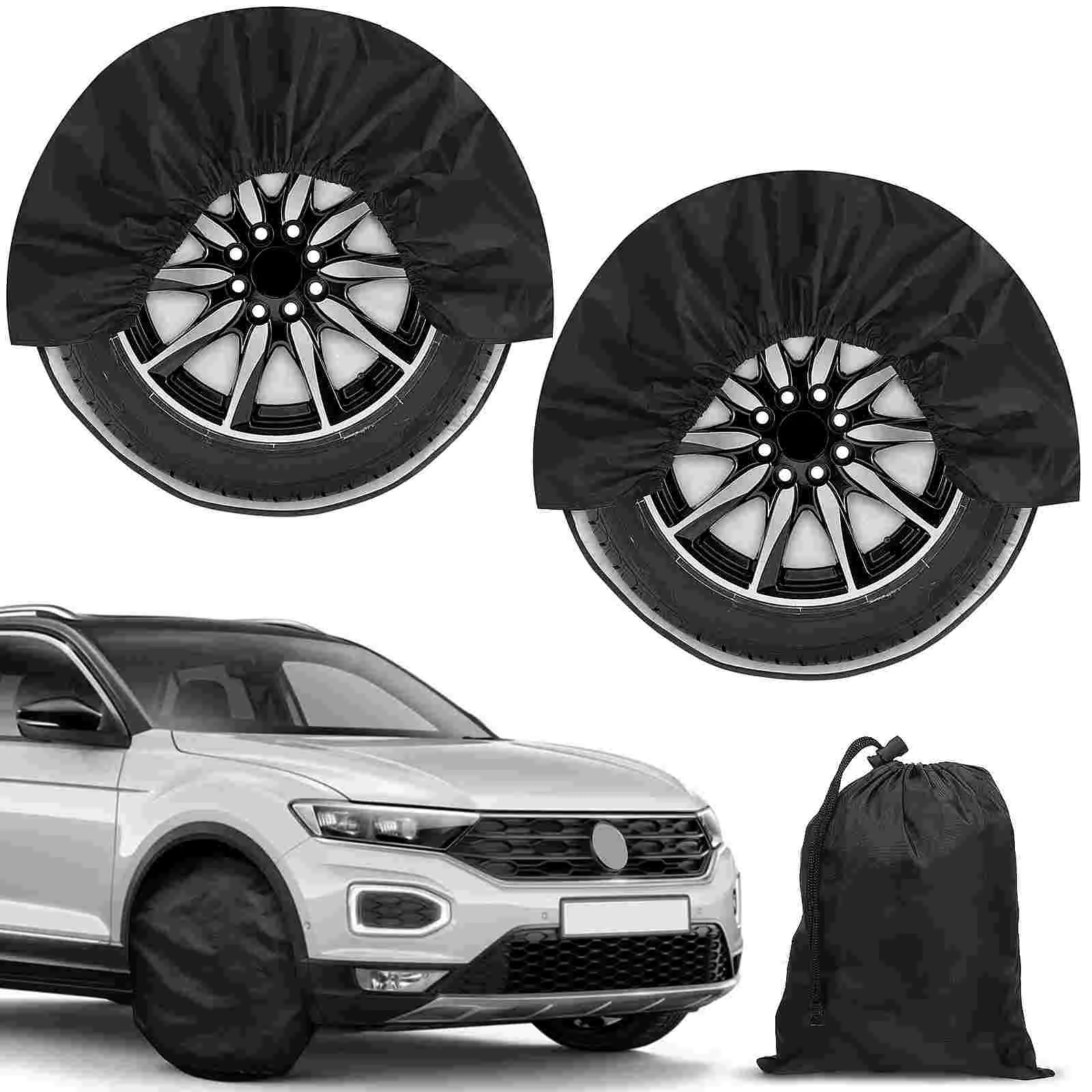 4 Pcs Protective Cover Dust-proof Car Tire Dustproof Sunscreen Tires Covers For Rv Rvs Oxford Cloth