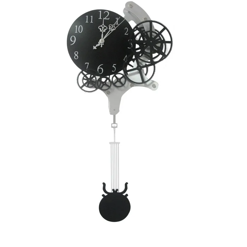 Creativo Gear Orologi A Pendolo Da Parete Complementi Arredo Casa Silenzioso Camera Da Letto Di Metallo Di Grandi Dimensioni Orologio Da Parete Soggio