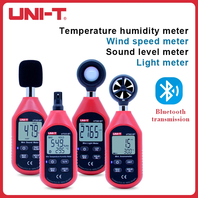 

UNI-T Digital Humidity Meter Anemometer LUX Light Meter Mini LCD Sound Meter