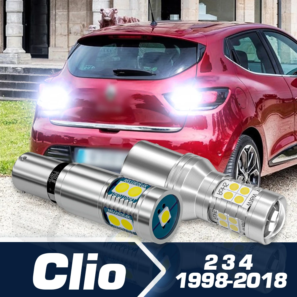 

Reverse Light 2pcs LED Backup Bulb Canbus Accessories For Renault Clio 2 3 4 1998-2018 2011 2012 2013 2014 2015 2016 2017