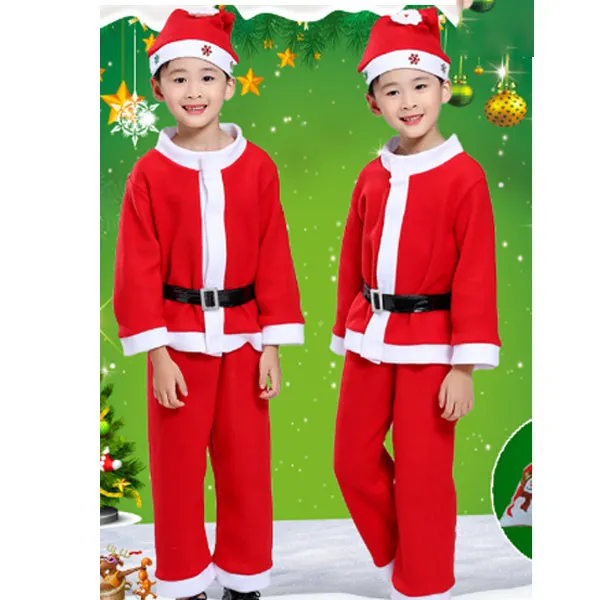 thumbnail image 1 of Conjunto de vestido rojo de Navidad para niños, traje de Papá Noel, ropa de fiesta, Año Nuevo, 1 of 5
