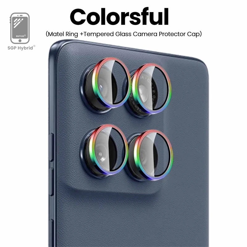 Aluminum Alloy Ring Camera Glass - 9D Rear Lens Cap