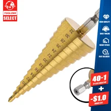 

1PC HSS Step Drill Bits For Woodworking Hex Shank Stepped Bit 4-32 Carpenter Tools Auger Center Drill Hole 15 step drill tool