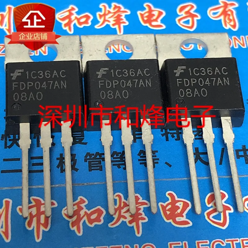 

Original 4PCS/ FDP047AN08AO TO-220 75V 80A