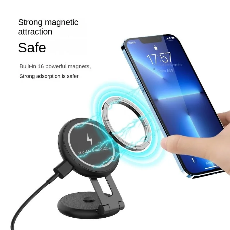 3C Founder Mobile Phone Car Holder Private Model Wireless Magnetic Suction 15W Fast Charging Suitable For Folding Car Holder Hot